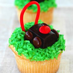 Lawnmower Coconut Cupcakes