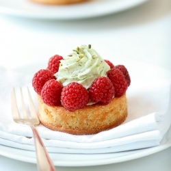 Pumpkin Seed Raspberry Mousse Tarts