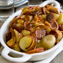 Chorizo, Red Onion, Potato Salad