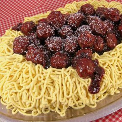 Spaghetti and Meatballs Cake