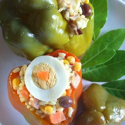 Rice Salad into Peppers