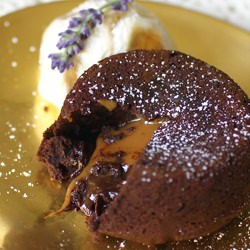 Salt Caramel Molten Chocolate Cake