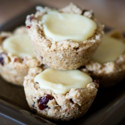 Fudge-filled Cranberry Oat Cups