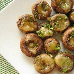 Herb Butter Mushrooms with Cheese