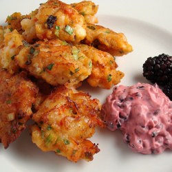 Shrimp Cakes with Blackberry Sauce