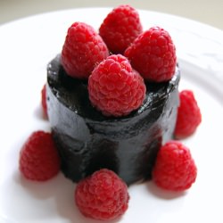 Raw Raspberry Ganache Fudge Cake