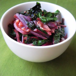 Beet Geens with Prosciutto
