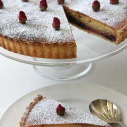 Rose & Cherry Bakewell Tart