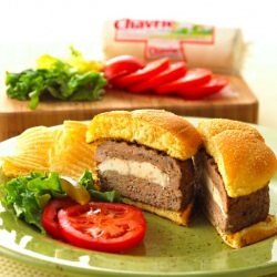 Chavrie Stuffed Turkey Burger