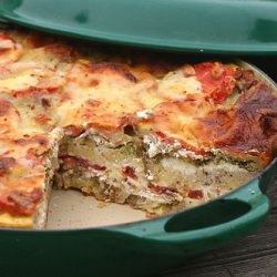 Bacon, Pesto & Tomato Strata