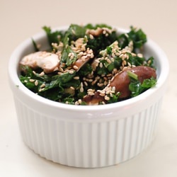 Raw Kale Shiitake Salad
