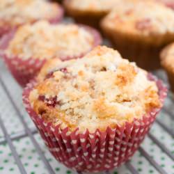 Fresh Cherry + Raspberry Muffins