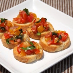 Fresh Tomato Basil Bruschetta