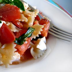 Pasta with Tomatoes and Basil