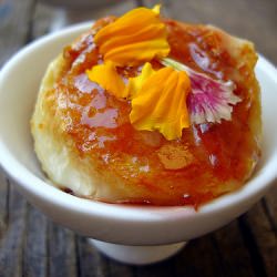 Fried Goat Cheese in Ginger Oil