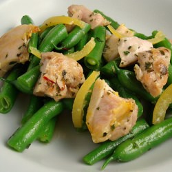 Saffron Chicken and Green Beans