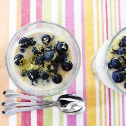 Lemon Blueberry Panna Cotta