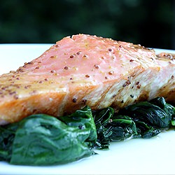 Salmon with Honey Mustard Glaze