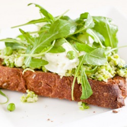 Broadbeans and Peas on Toast