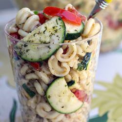 Cold Tomato Zucchini Pasta Salad