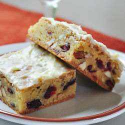 Cranberry Almond Blondies