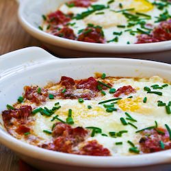 Tiscan Baked Eggs with Tomatoes