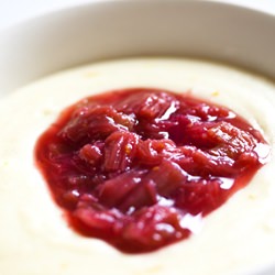 Semolina Porridge Orange Rhubarb