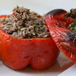 Stuffed Red Bell Peppers