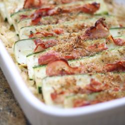 Zucchini  Gratin With Pancetta