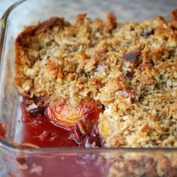 Cherry and Nectarine Brown Betty