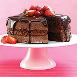 Rich Glazed Chocolate Cake