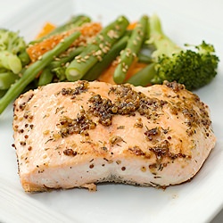 Pan-fried Salmon with Honey Mustard