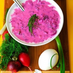 Cold Beet Soup with Kefir