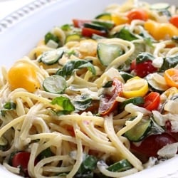 Vegetable & Goat Cheese Pasta