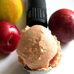 Roasted Peach & Plum Ice Cream