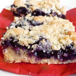 Spiked Blueberry Crumb Bars