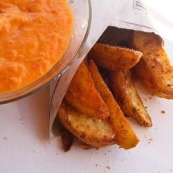 Super-Crunchy Garlic Potato Wedges