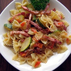 Farfalle with Tomatoes and Courgette
