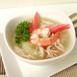 Shark’s Fin Melon Seafood Soup!