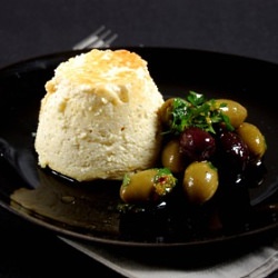 Baked Ricotta with Olive Salad