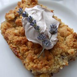 Lavender and Pear Crumble