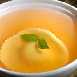 Tomato Water Soup w/ Cheese Ravioli