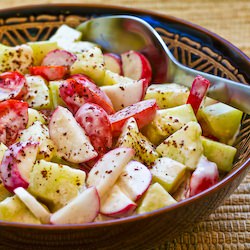 Tomato-Cucumber Salad with Tahini