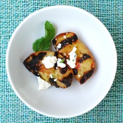 Grilled Peaches with Feta & Mint
