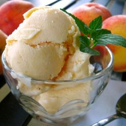 Peach Sour Cream Ice Cream