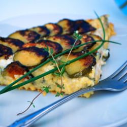 Zucchini Tarte Tatin with Polenta