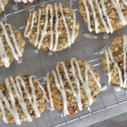 Iced Oatmeal Applesauce Cookies