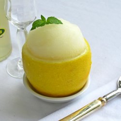 Limoncello-Mint Sorbet w/Blackberry