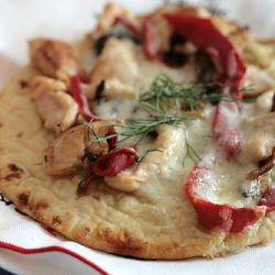 Fennel Chicken Flatbread Pizzas