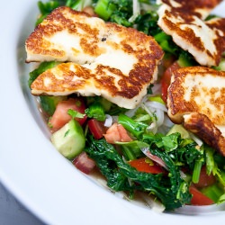 Asian Noodle Salad with Halloumi